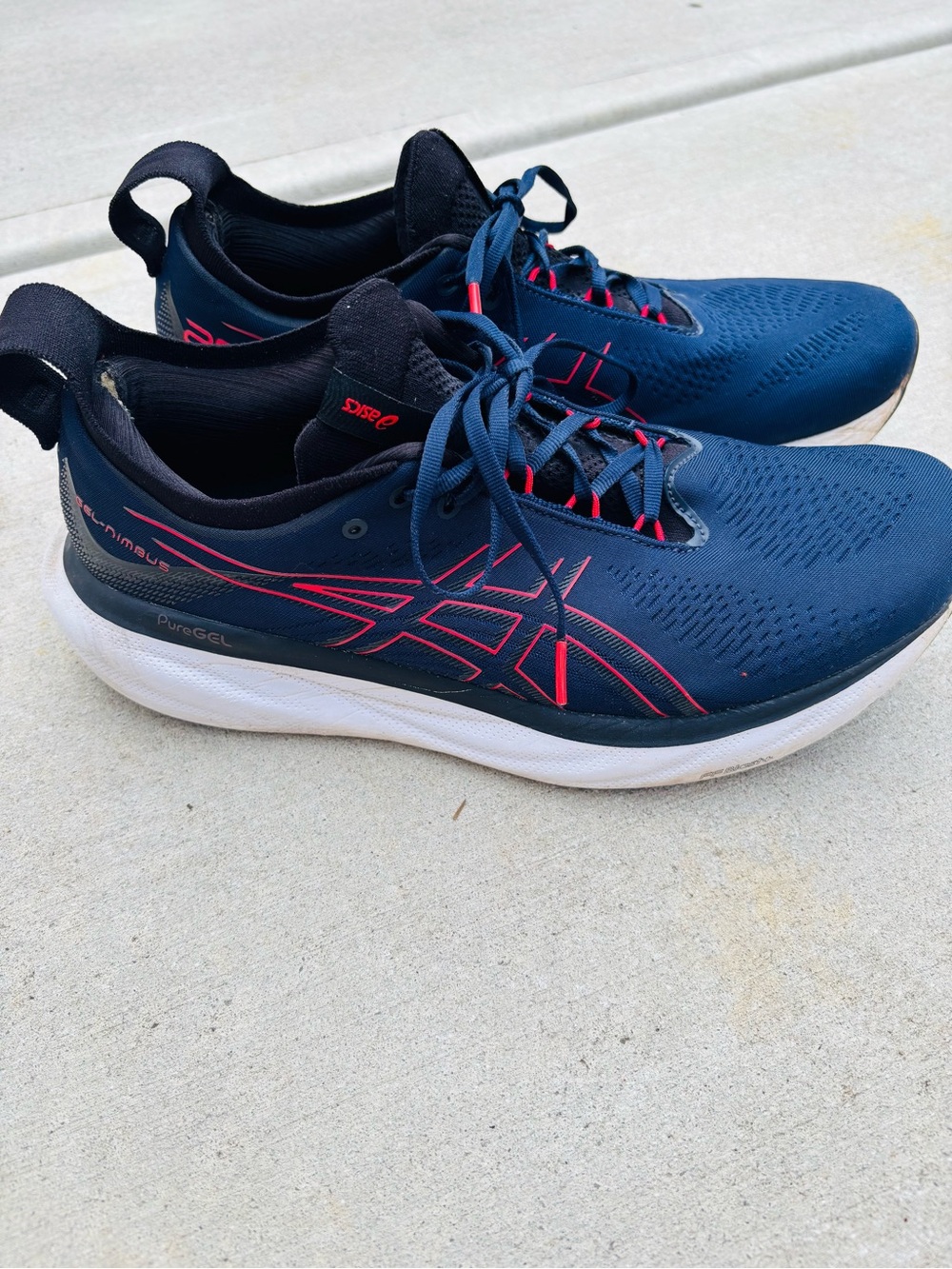 Asics Gel Nimbus 25 Men's Navy Blue Athletic Running Shoes  size 12 - Picture 8 of 12